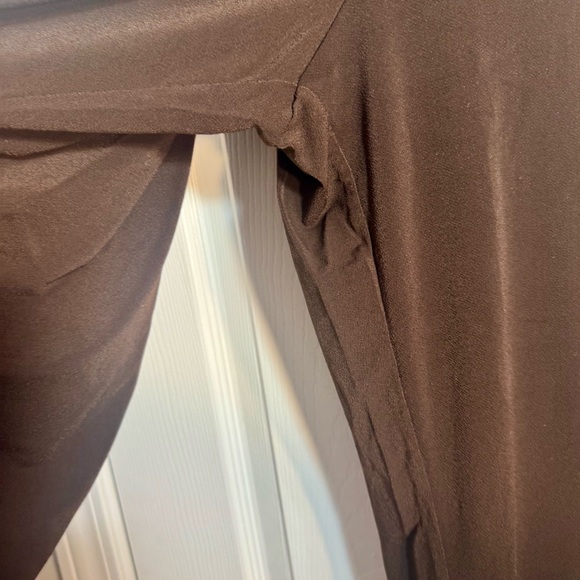 NWOT. SIMONTON SAYS 2X dark brown pants with elastic waist band. Pull on pants - Picture 5 of 10